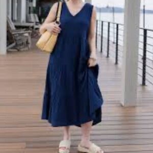 Loralette Blue Sleeveless V-Neck Sundress 22/24